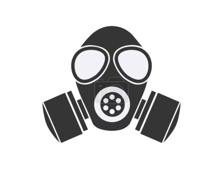 Ilustración de Símbolo monocromático de máscara de gas simple. Ilustración vectorial. Ilustración vectorial - Imagen libre de derechos
