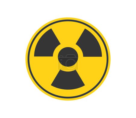 Téléchargez les illustrations : Radiation Hazard Warning Yellow Sign.Vector for Safety Signs and Warnings. Illustration vectorielle - en licence libre de droit