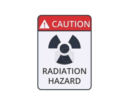 Ilustración de Señal de peligro de radiación de precaución aislada. Ilustración vectorial. Ilustración vectorial - Imagen libre de derechos