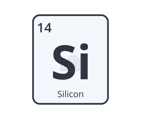 Illustration for Silicon Chemical Element Graphic for Science Designs. Vector illustration - Royalty Free Image