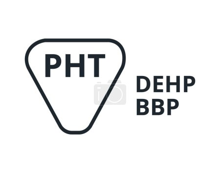 Illustration for Contains Phthalates DEHP and BBP Symbol. Vector illustration - Royalty Free Image