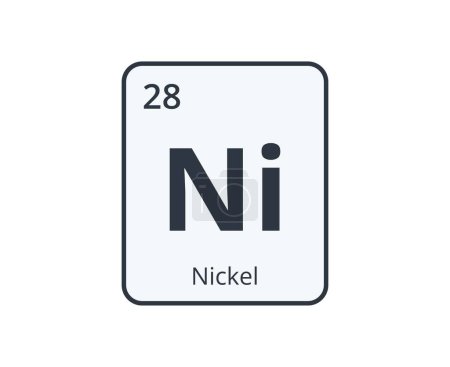 Illustration for Nickel Chemical Element Graphic for Science Designs. Vector illustration - Royalty Free Image