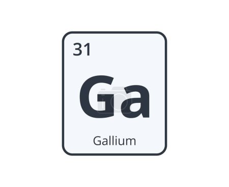 Illustration for Gallium Chemical Element Graphic for Science Designs. Vector illustration - Royalty Free Image