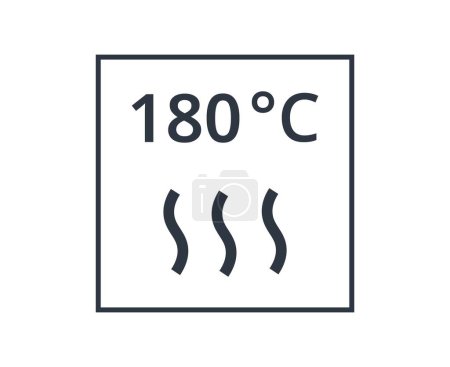 Illustration for Sterilizable up to the Temperature Specified Symbol - Royalty Free Image