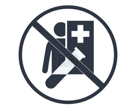 Monochromatic and Isolated Not Near Patient Testing Symbol. Vector illustration