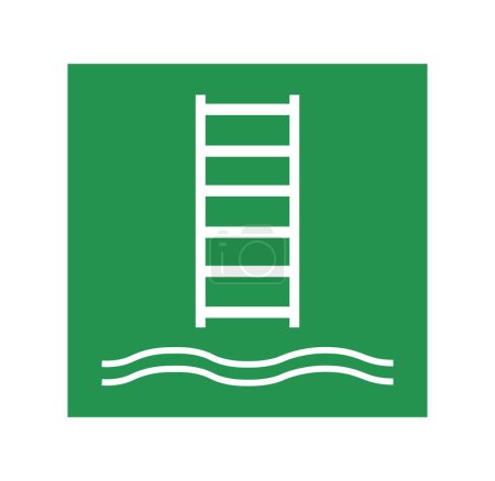 Illustration for Embarkation Ladder Symbol. Vector illustration - Royalty Free Image