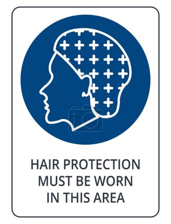 Hair Protection Symbol with Label. Vector illustration