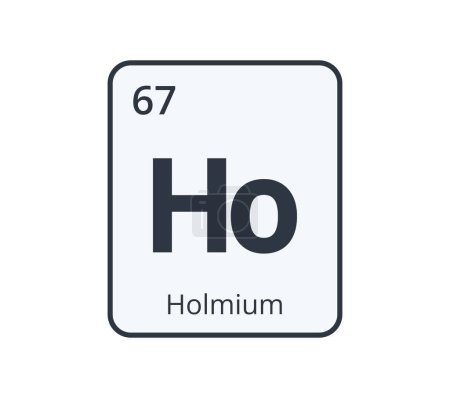 Illustration for Holmium Chemical Symbol. Graphic for Science Designs. Vector illustration - Royalty Free Image