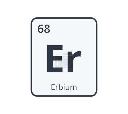 Illustration for Erbium Chemical Symbol. Graphic for Science Designs. Vector illustration - Royalty Free Image