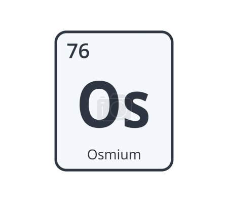 Illustration for Osmium Chemical Symbol. Graphic for Science Designs. - Royalty Free Image