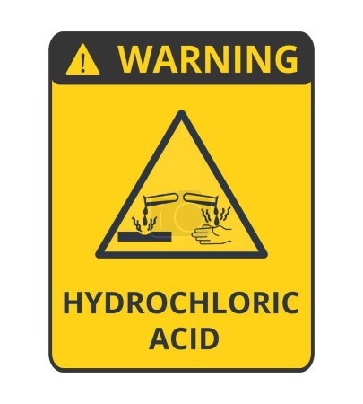 Illustration for Hydrochloric Acid Warning Symbol. Vector illustration - Royalty Free Image