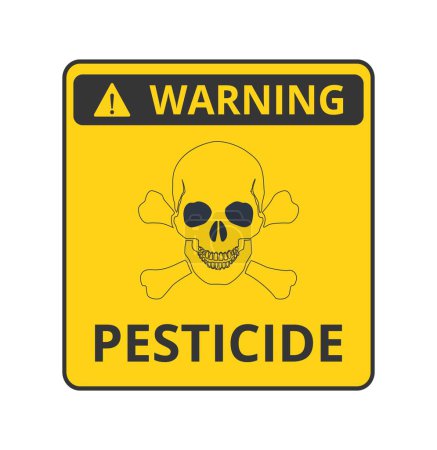 Illustration for Warning Pesticides Symbol. Vector illustration - Royalty Free Image