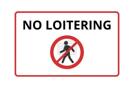 No loitering Symbol. Vector illustration
