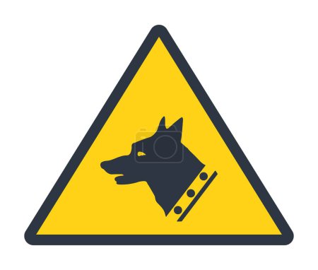 Téléchargez les illustrations : Symbole isolé de chien de garde. Illustration vectorielle - en licence libre de droit