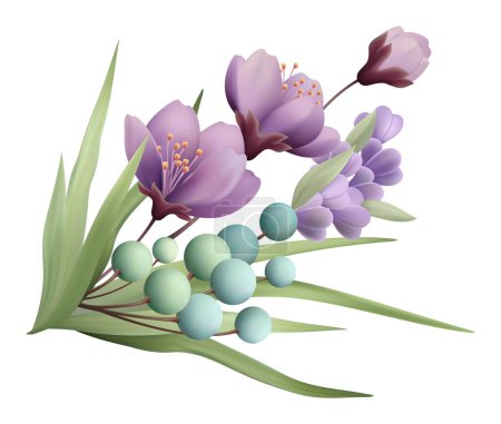 Photo for Easter Eggs Bird Wreath Spring Flower EPS10 - Royalty Free Image
