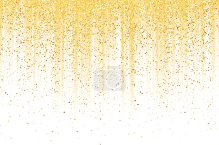 Photo for Magic Golden Glow Abstract Sparkle Background with Gold Glitter Dust. Vector Illustration - Royalty Free Image