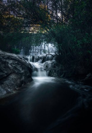 Photo for Waterfall in the Jobalo stream, El Berrueco, Madrid - Royalty Free Image