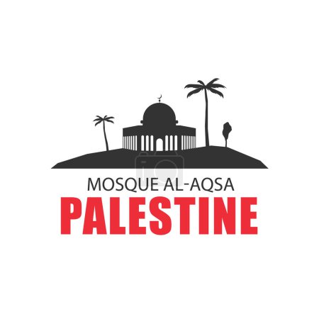 Téléchargez les photos : Illustration vectorielle Palestine Mosquée Al Aqsa - en image libre de droit