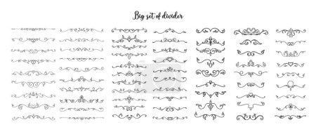 Illustration for Vector big set of divider,pattern lines,dividers - Royalty Free Image