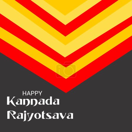 Téléchargez les illustrations : Illustration vectorielle d'un arrière-plan pour la Journée de formation du Karnataka, Kannada Rajyotsava. - en licence libre de droit