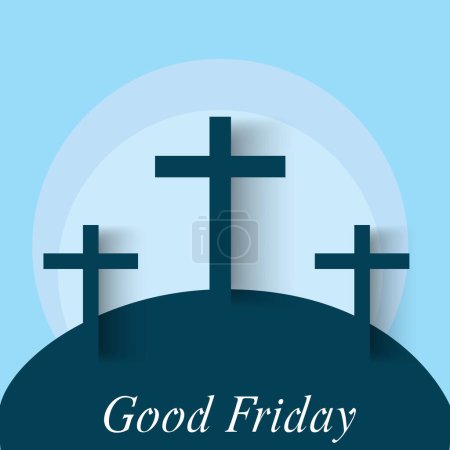 Illustration for Vector illustration of a Background for Good Friday. Christian holiday. - Royalty Free Image