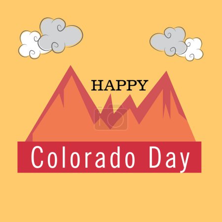 Illustration for Vector illustration of a Background for Happy Colorado Day. - Royalty Free Image