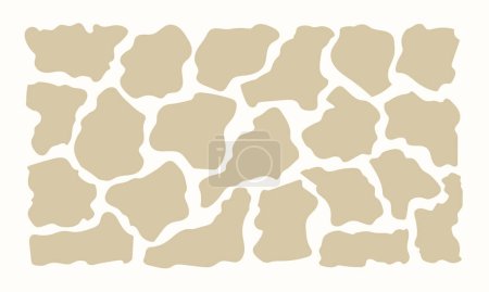 Illustration for Abstract organic blob shape for art decoration. Pattern illustration element collection - Royalty Free Image