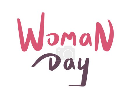 Téléchargez les illustrations : Banner for Women's Day March 8. Bright, beautiful font. Vector illustration of international women's day. - en licence libre de droit