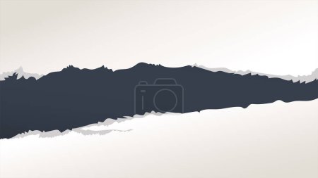 Torn Paper Template. Vector illustration of a ripped paper frame. Black and white paper.