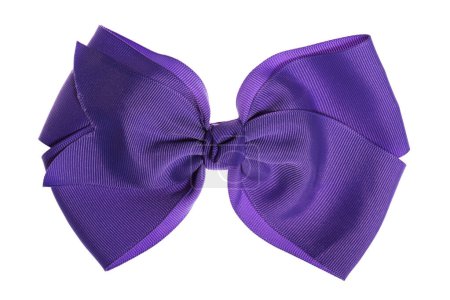 Purple gift bow, isolated on white background.