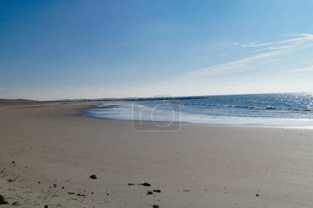 the endless beach at the northern sea Hvidbjerg Stranden Blavand Denmark