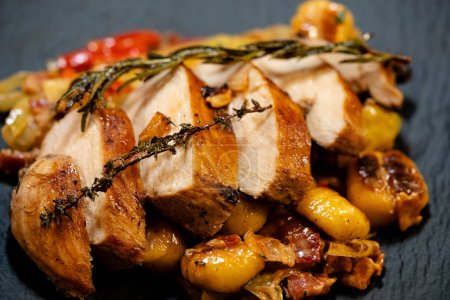 chicken breast fillet with herbs and spices