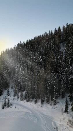 Téléchargez les photos : Bolzano paysage enneigé avec les gens de ski. Montagnes enneigées - en image libre de droit