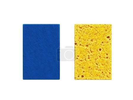 sponges for washing dishes 3d render on white background