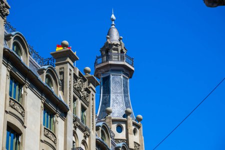 Photo for Barcelona, Spain - May 26 2022: Amazing architecture of buildings in the old city. High quality photo - Royalty Free Image