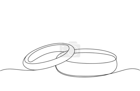 Un par de anillos de boda. Día Nacional de la Joya. Ilustración vectorial. Imágenes producidas sin el uso de ningún tipo de software de IA en cualquier etapa. 