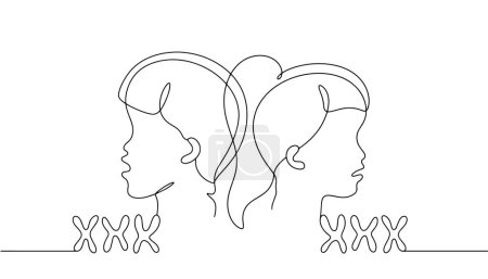 Children with Down syndrome. Genetic disease due to trisomy. World Down Syndrome Day. Vector illustration. Images produced without the use of any form of AI software at any stage. 