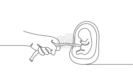 International Day of the Unborn Child. Termination of pregnancy for various reasons. Vector illustration. Images produced without the use of any form of AI software at any stage. 