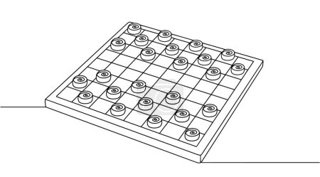 Un jeu de société logique pour deux joueurs, qui consiste à déplacer les dames d'une certaine manière à travers les cellules d'un tableau de dames.