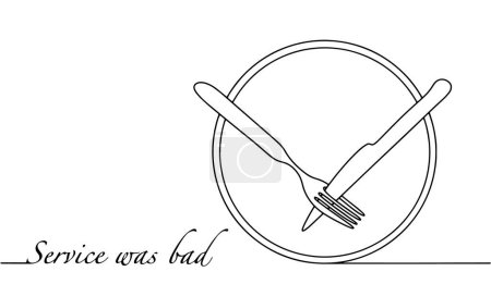 Placez le couteau et la fourchette avec les poignées orientées vers le haut et croisez-les de sorte que la lame du couteau chevauche la cuillère de la fourchette. Le geste signifie que vous n'avez pas aimé le service.