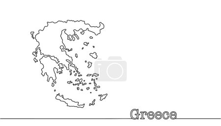 Téléchargez les illustrations : Silhouette Grèce. Etat en Europe du Sud. Vecteur isolé sur fond blanc pour différentes utilisations. - en licence libre de droit