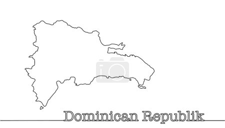 Silhouette of the state guards of the Dominican Republic. State in the eastern part of the island of Haiti. Hand drawn illustration on a white background.