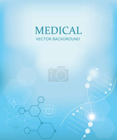 Illustration for Medicine abstract background molecular concept banner template - Royalty Free Image