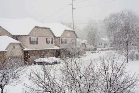 Condo Complex in Blistery Winter Storm