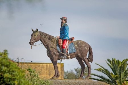 Photo for Historical statue of soldier man on horse - Royalty Free Image