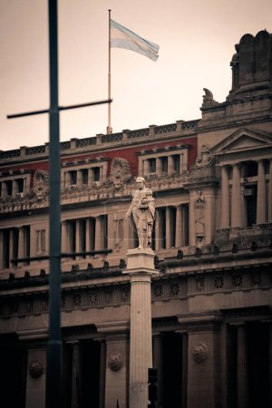 Photo for Beautiful historical building with Argentina flag - Royalty Free Image