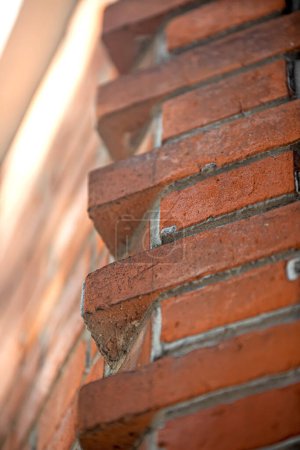 Foto de Partial of brick building wall - Imagen libre de derechos