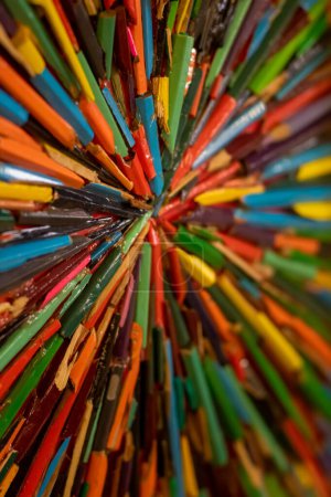 Photo for Background from colorful wooden pencils - Royalty Free Image