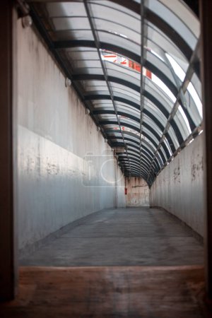 Photo for Empty tunnel with glass roof - Royalty Free Image