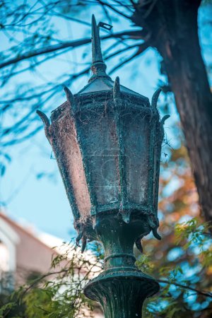 Téléchargez les photos : Un lampadaire avec un arbre en arrière-plan - en image libre de droit